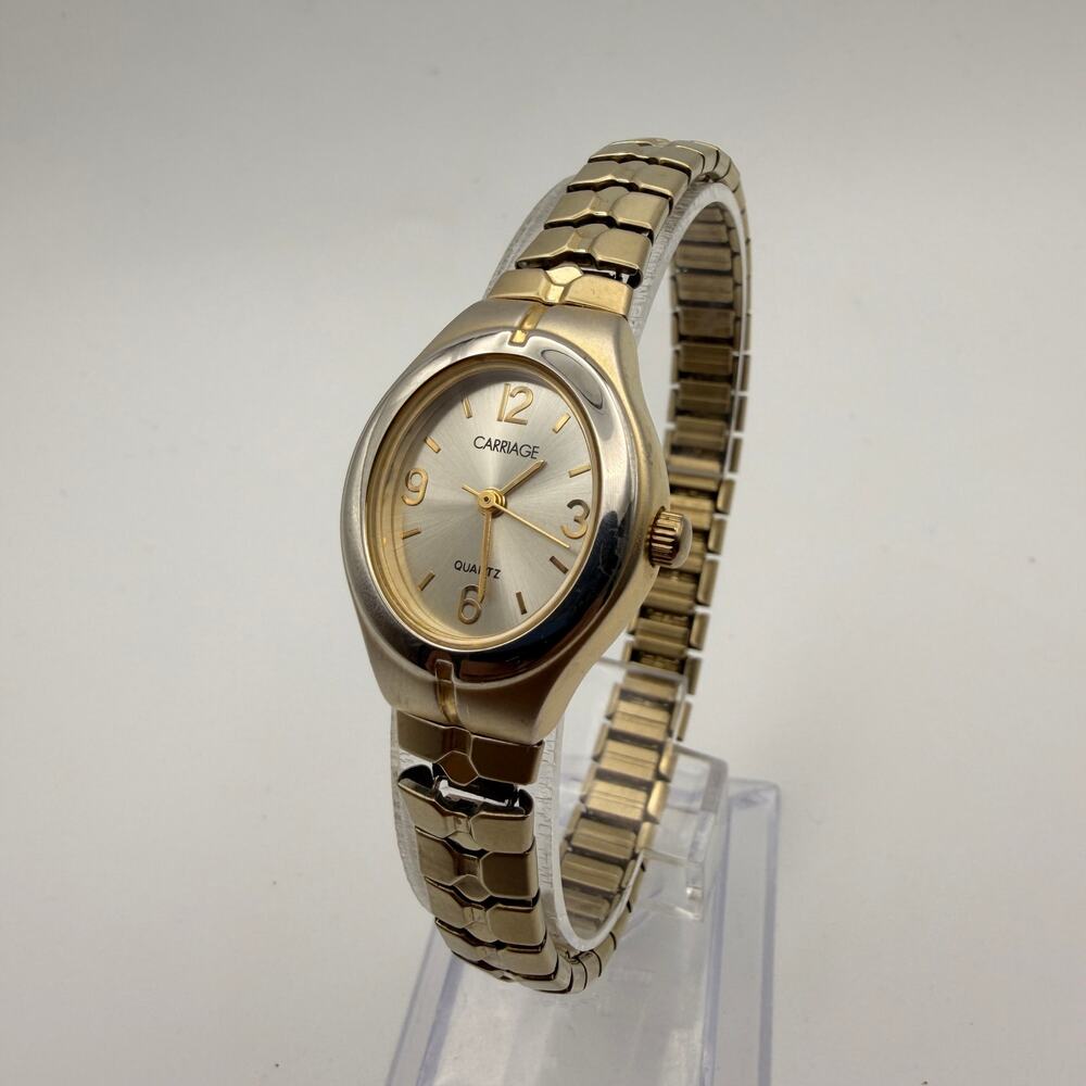 Chic Carriage Timex Women's Two-Tone Oval Quartz Watch, Working